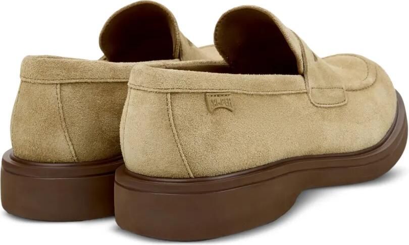 Camper Norman suède loafers met penny detail Beige - Foto 3