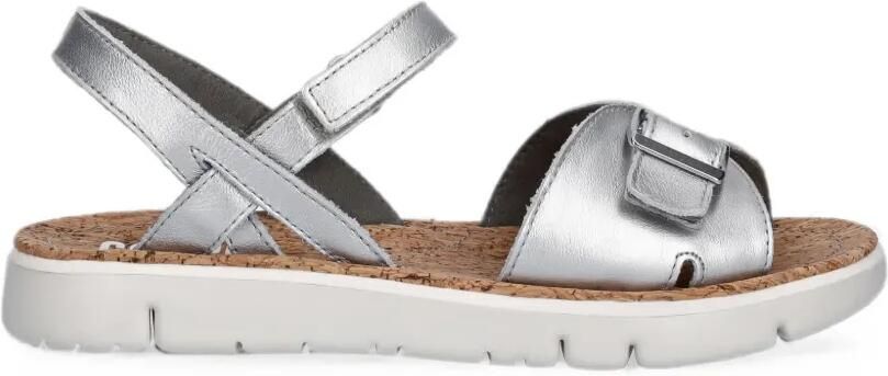 Camper Oruga sandalen met metallic-effect en gespdetail Zilver