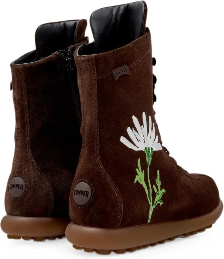 Camper Pelotas Ariel enkellaarzen met bloemenprint Bruin - Foto 2