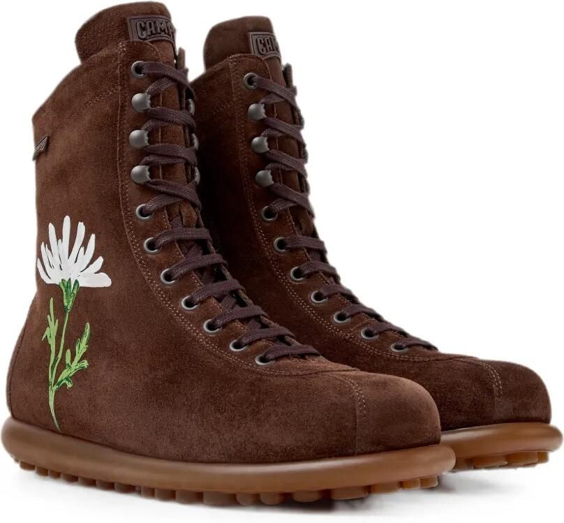 Camper Pelotas Ariel laarzen met geborduurde bloemen Bruin - Foto 3