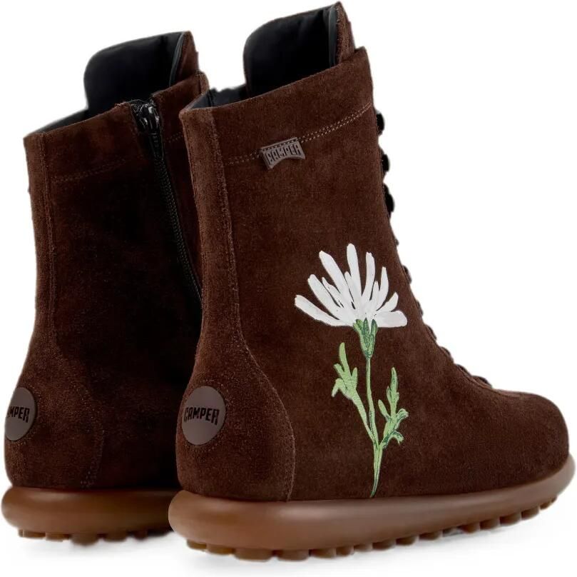 Camper Pelotas Ariel laarzen met geborduurde bloemen Bruin - Foto 2
