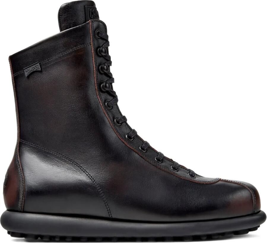 Camper Pelotas Ariel leren bikerlaarzen met veters Rood