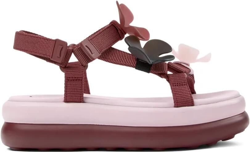 Camper Pelotas Flota Up sandalen met bloemapplicatie Rood