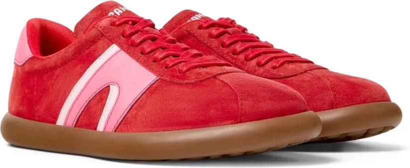 Camper Pelotas Soller leren sneakers met streep Rood
