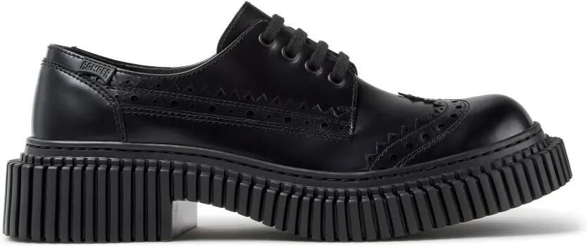 Camper Pix leren loafers met brogue-detail Zwart