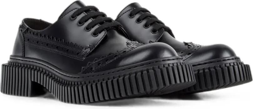 Camper Pix leren loafers met brogue-detail Zwart - Foto 5