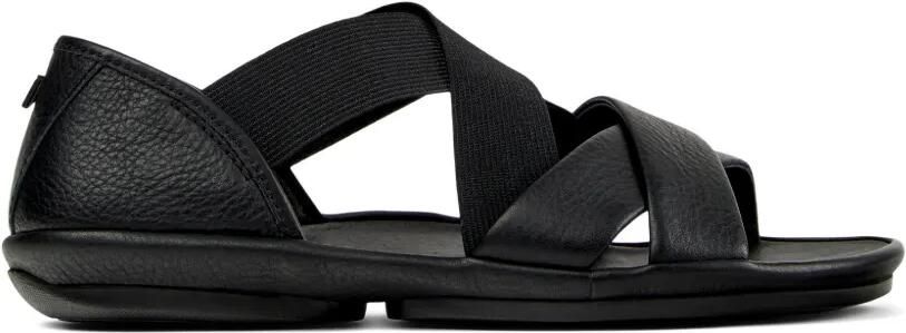Camper Right Isla leren sandalen met gekruiste bandjes Zwart