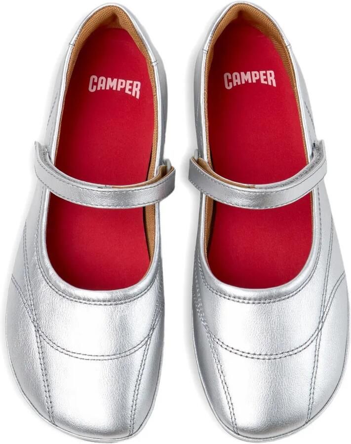 Camper Right Nina ballerina's met klittenband Zilver - Foto 2