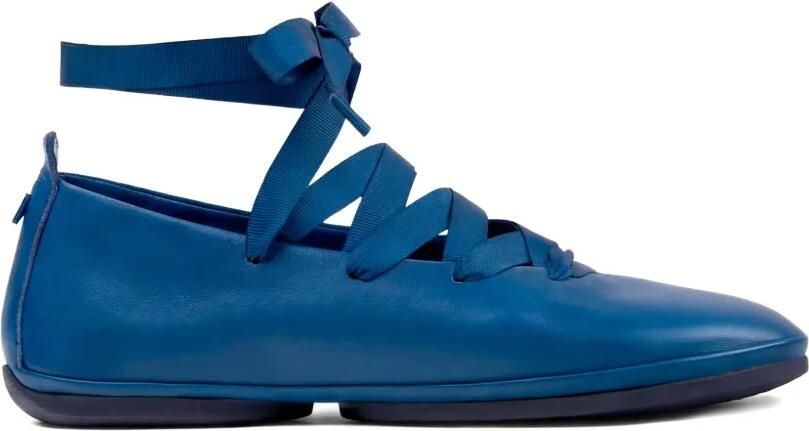 Camper Right Nina leren ballerina's Blauw