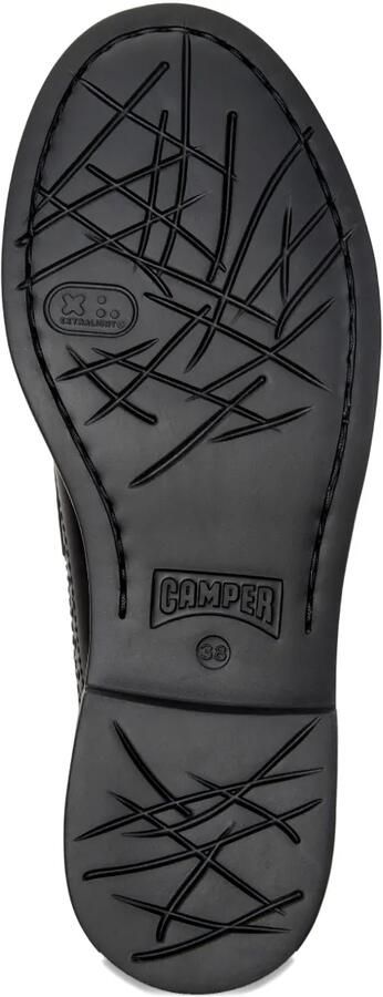 Camper Soepele leren brogue loafers Zwart - Foto 4