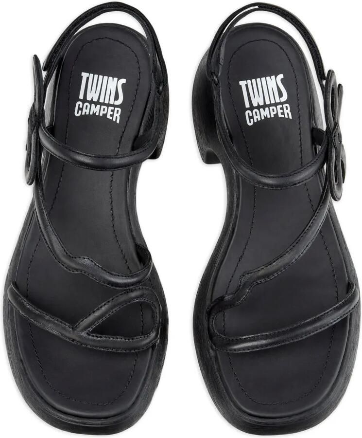 Camper Thelma Twins leren sandalen met strikdetail Zwart - Foto 2