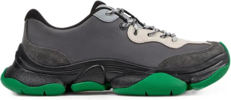 Camper Twins leren low-top sneakers met vlakken Grijs