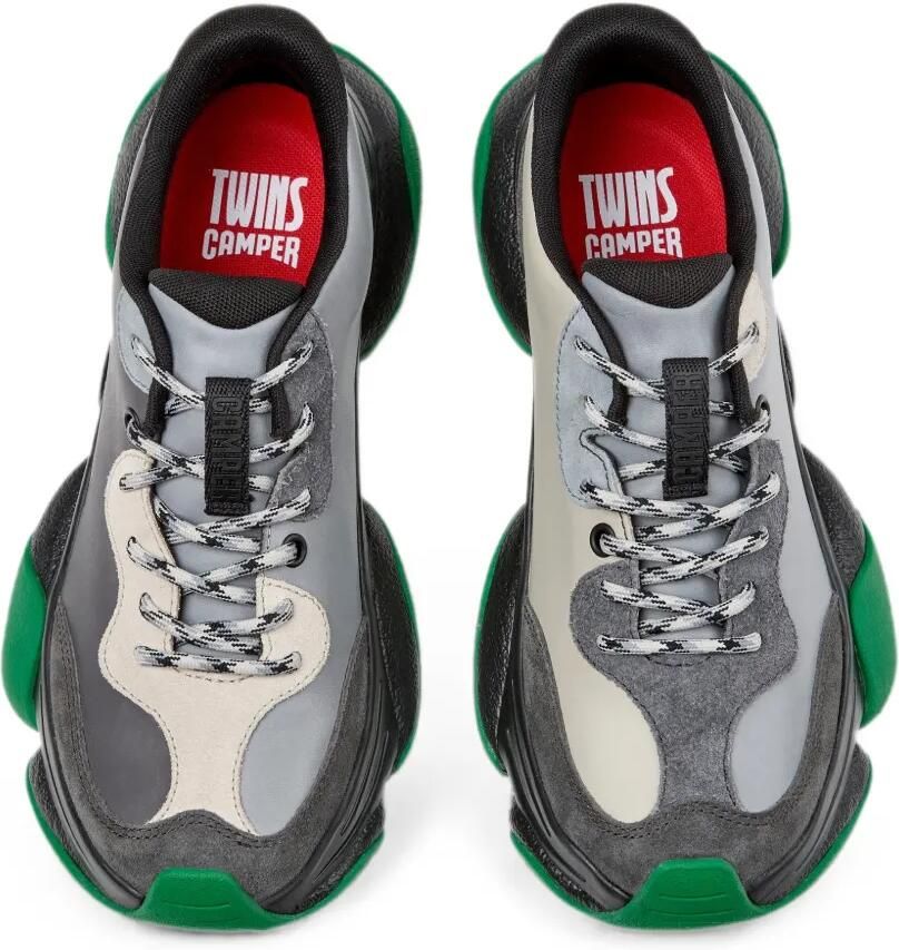 Camper Twins leren low-top sneakers met vlakken Grijs - Foto 2