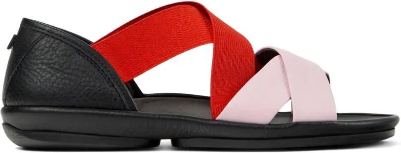 Camper Twins leren sandalen Zwart