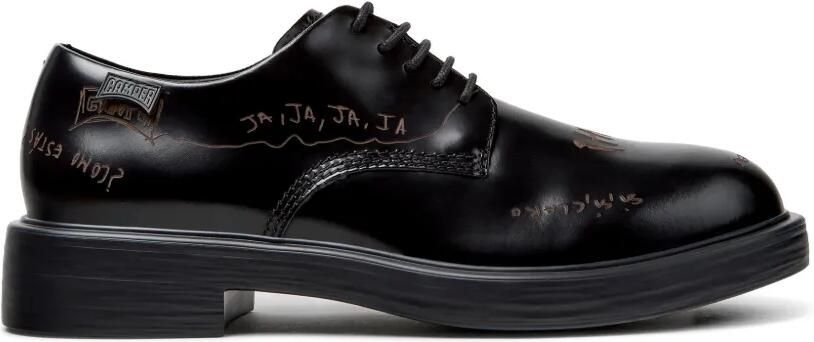 Camper Twins leren schoenen met print Zwart