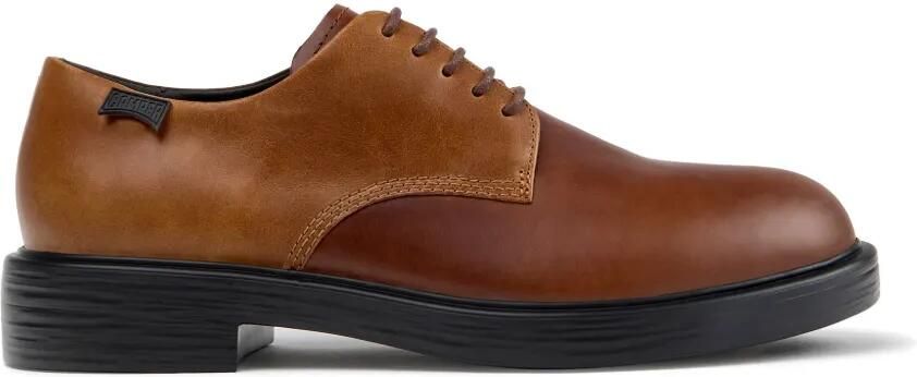 Camper Twins leren veterschoenen met colourblocking Bruin