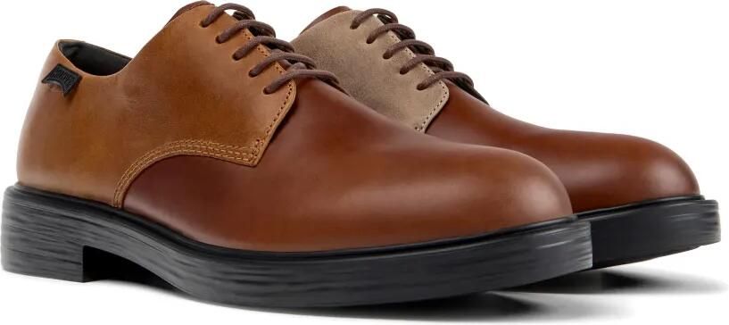 Camper Twins leren veterschoenen met colourblocking Bruin - Foto 5