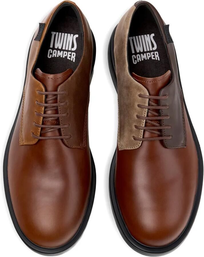 Camper Twins leren veterschoenen met colourblocking Bruin - Foto 2