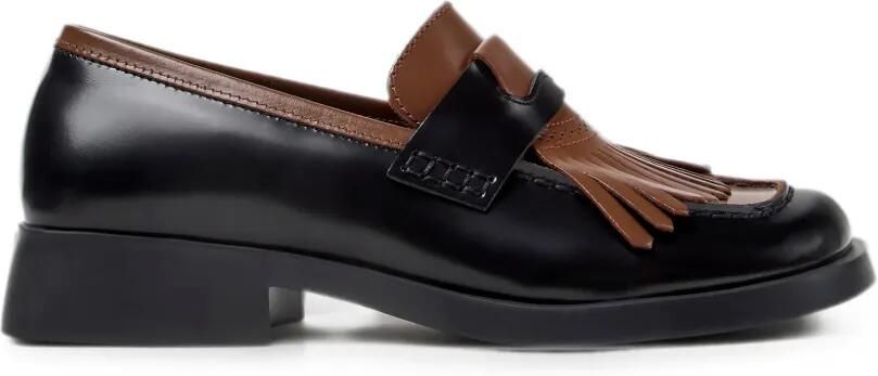 Camper Twins loafers met franje Zwart