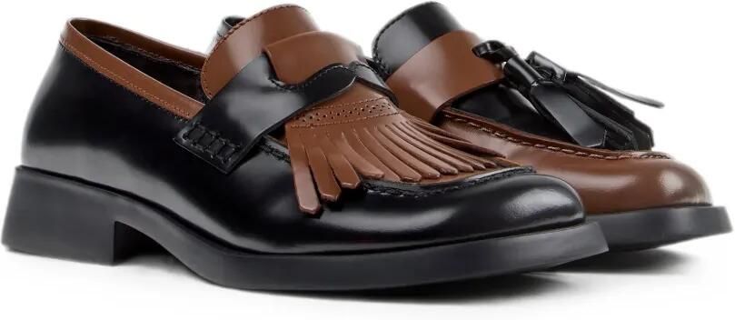 Camper Twins loafers met franje Zwart - Foto 5