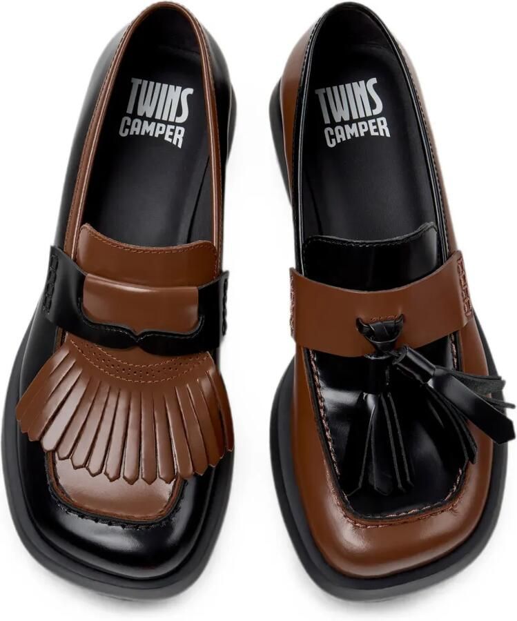 Camper Twins loafers met franje Zwart - Foto 2