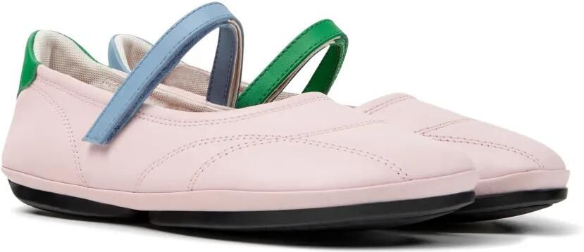 Camper Twins Right Nina ballerina's met klittenband Roze