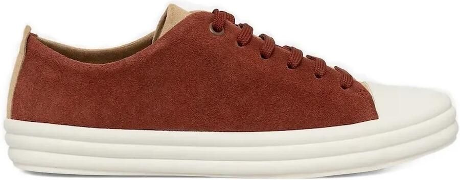 Camper Twins suède sneakers met plateauzool Rood