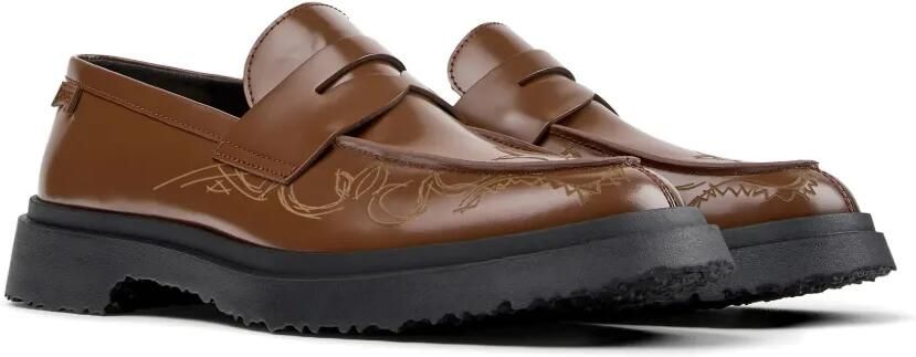 Camper Walden leren loafers met borduurwerk Bruin - Foto 5