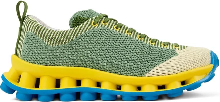 Camper x Sunnei Pelotissima gestreepte gebreide sneakers Groen