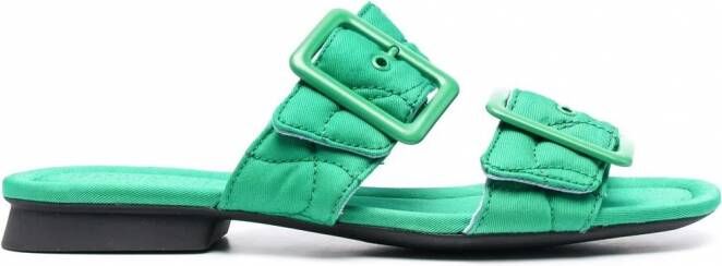 Camper Casi Myra sandalen met dubbele bandjes Groen