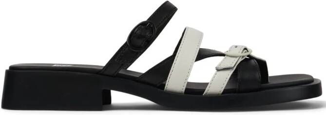 Camper Dana Twins leren sandalen Zwart