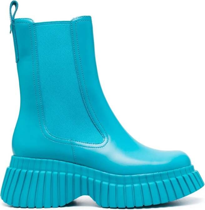 Camper Enkellaarzen met middelhoge hak Blauw