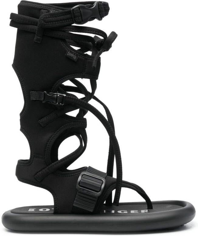 Camper Gladiator sandalen met gesp Zwart