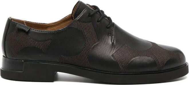 Camper Iman brogues met panelen Zwart