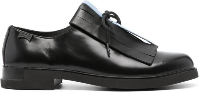 Camper Iman Twins 30mm fringed Oxford shoes Zwart