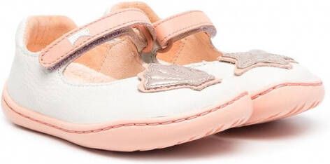Camper Kids Ballerina's met schelppatch Wit