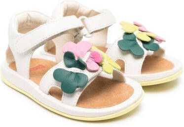Camper Kids Bicho sandalen met bloe -applicatie Wit