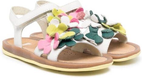 Camper Kids Bicho sandalen met bloemenpatch Wit