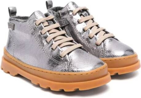 Camper Kids Brutus leren laarzen Grijs