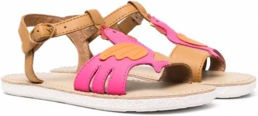 Camper Kids Miko leren sandalen met gesp Bruin