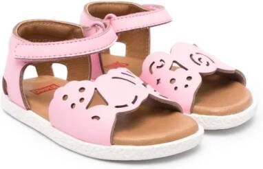 Camper Kids Miko Twins perforated leather sandals Roze