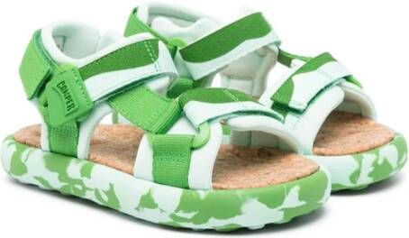 Camper Kids Pelotas Flota sandalen met camouflageprint Groen