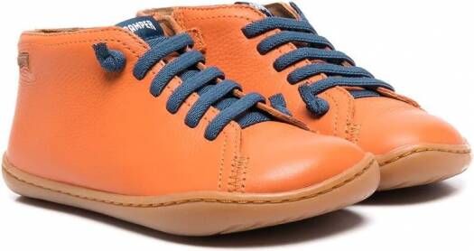 Camper Kids Peu leren sneakers Oranje