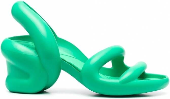 Camper Kobarah sandalen met hak Groen
