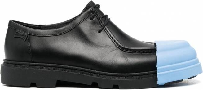 Camper Leren derby veterschoenen Zwart