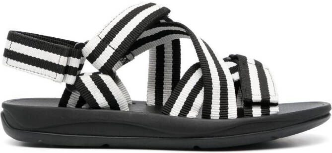 Camper Match gestreepte sandalen Zwart