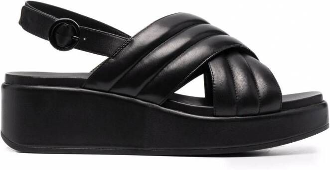 Camper Misia leren sandalen Zwart