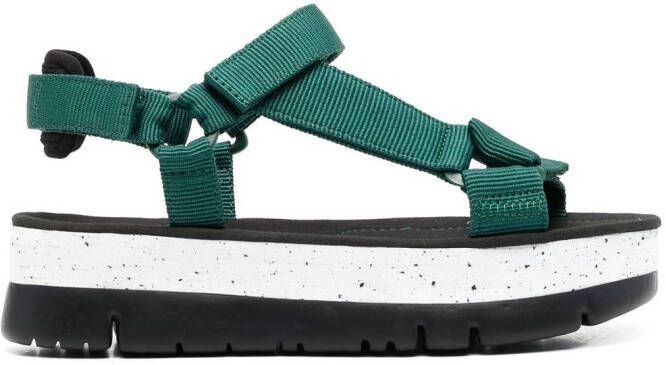 Camper Oruga Up sandalen met open neus Groen