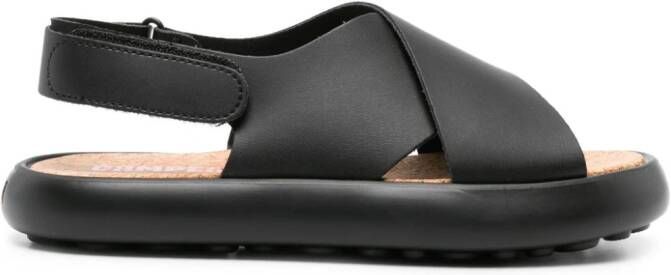 Camper Pelotas Flota leather sandals Zwart