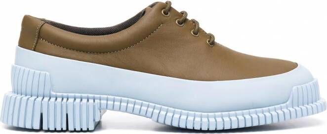 Camper Pix tweekleurige veterschoenen Groen